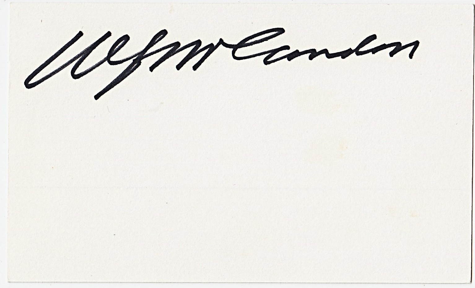 Alf M. Landon SIGNED AUTOGRAPHED 3×5 Card Republican Nominee 1936, D. 1987