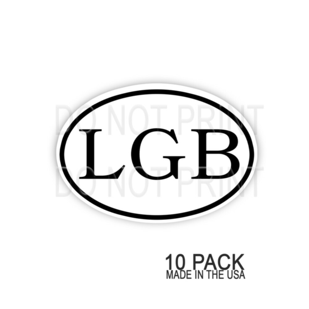 LGB Ovals Lets Go Brandon Funny Biden 10 pack of Bumper Stickers 5″ wide 10 Pack