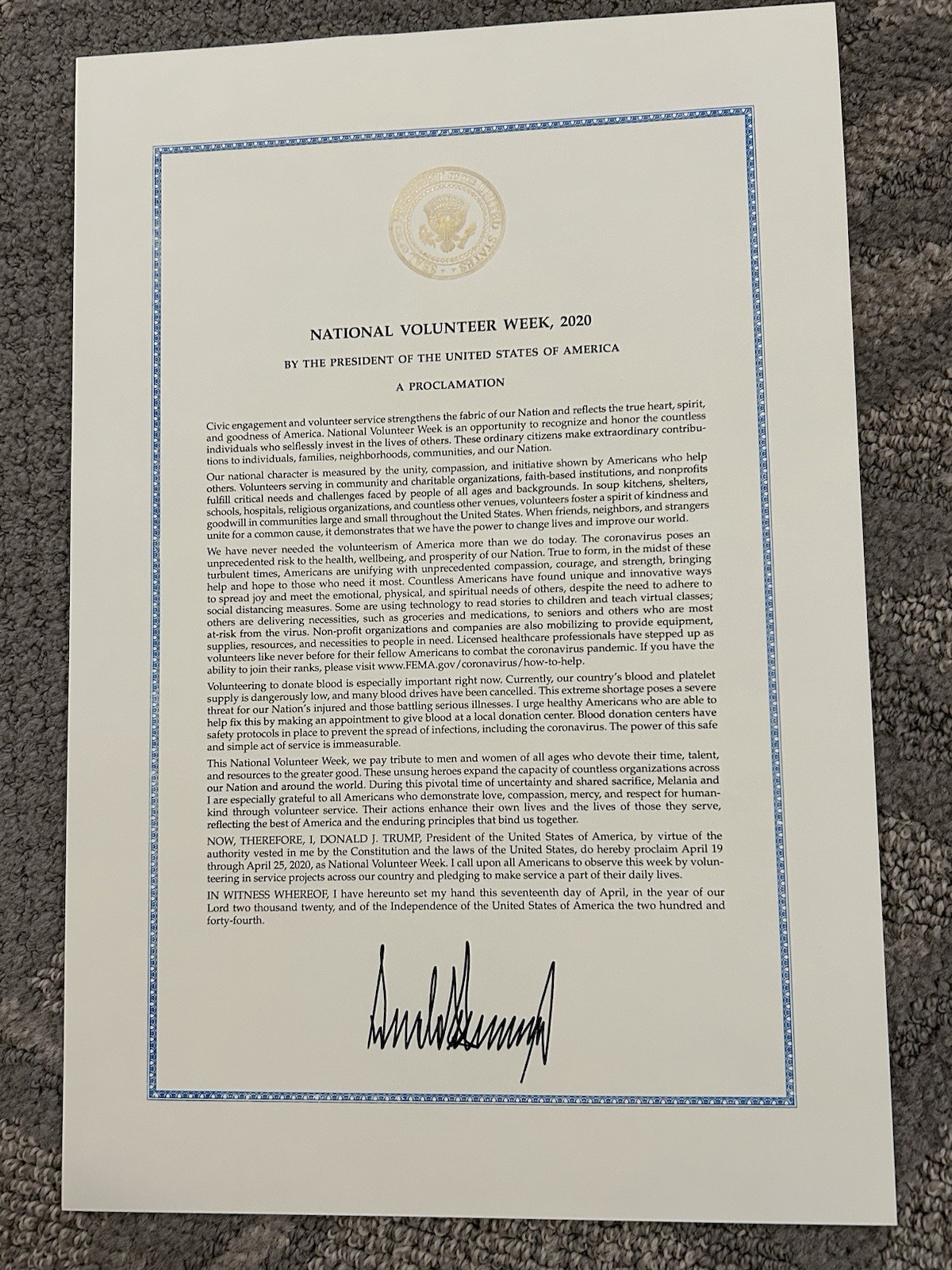 TRUMP WHITE HOUSE 2020 STATE OF THE UNION SPEECH PROGRAM REPUBLICAN GOP MAGA Exc