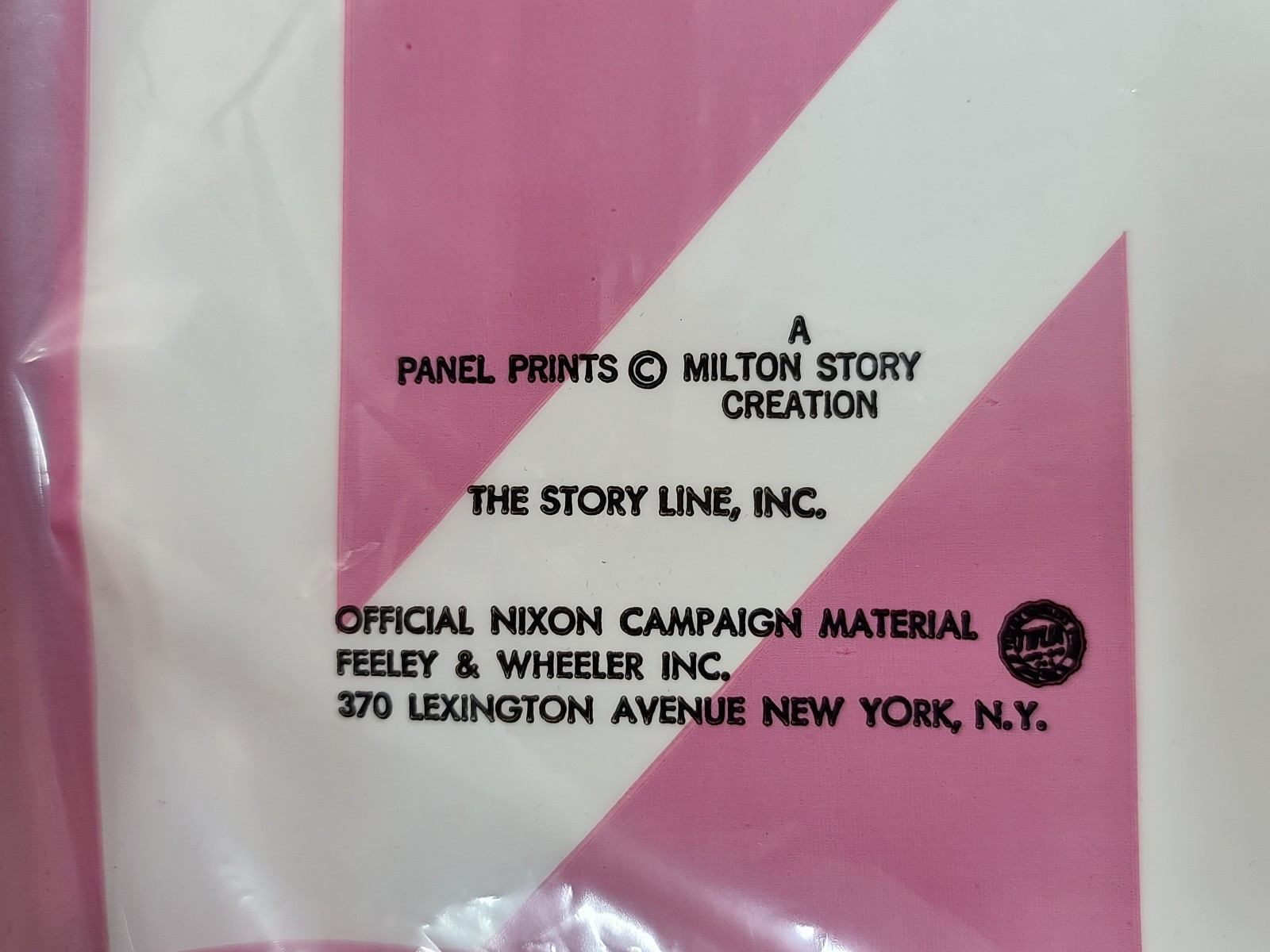 2x 1968 Presidential Campaign Poster Nixon’s The One Plastic Sheet & 6 Hat Bands