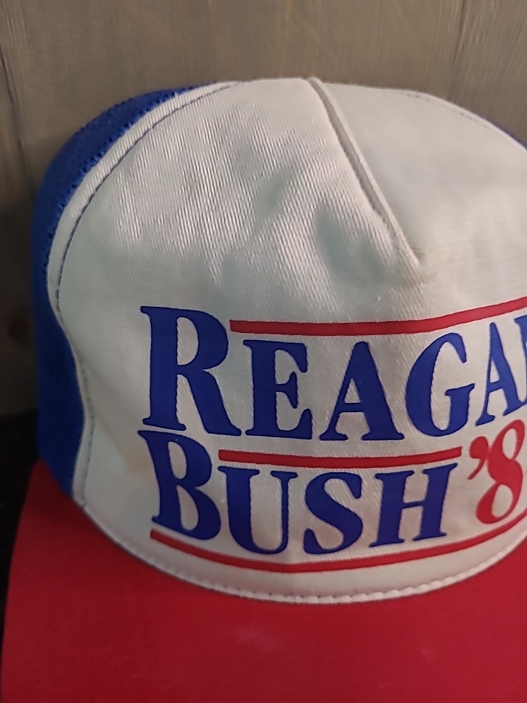 Reagan Bush 84 Meshback Adjustable Retro Hat (AMERICAN MADE) Not Vintage