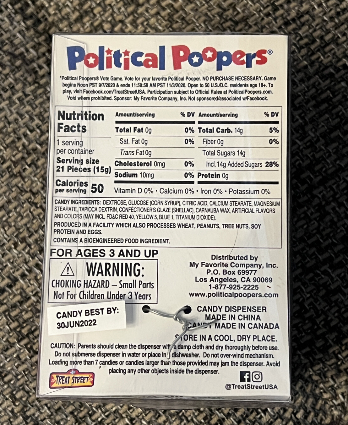 Donald Trump Political Poopers Collectible Candy Dispenser NEW in BOX FREE SHIP