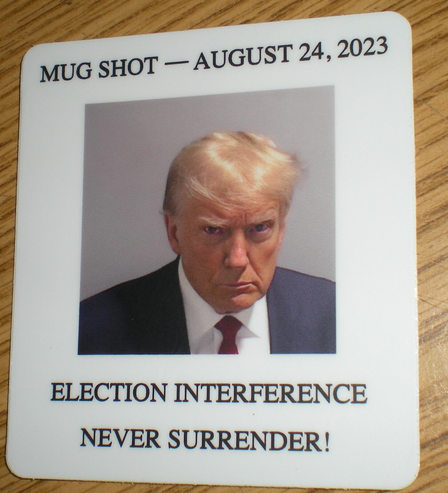 Donald Trump Mug Shot Bumper Sticker Decal