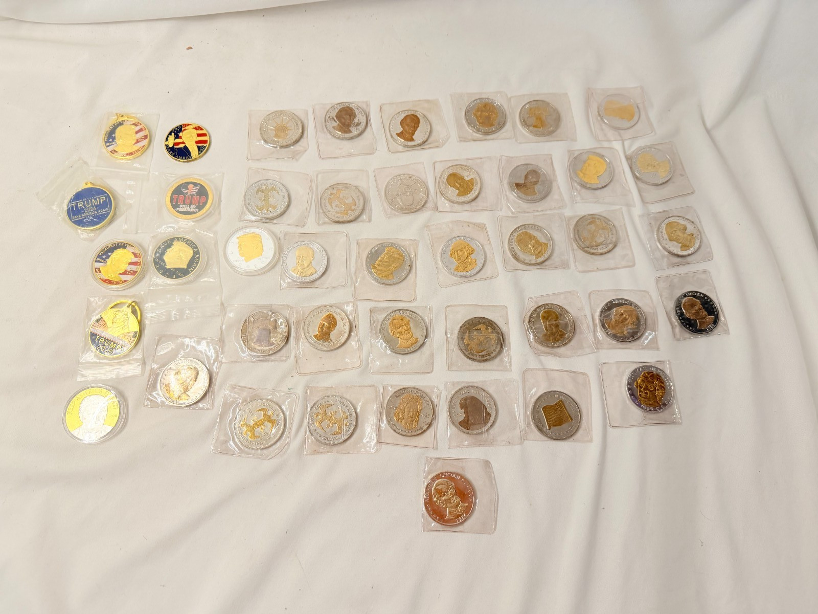 Presidential Coin LOT Lincoln Trump Washington Kennedy Roosevelt Truman Patton