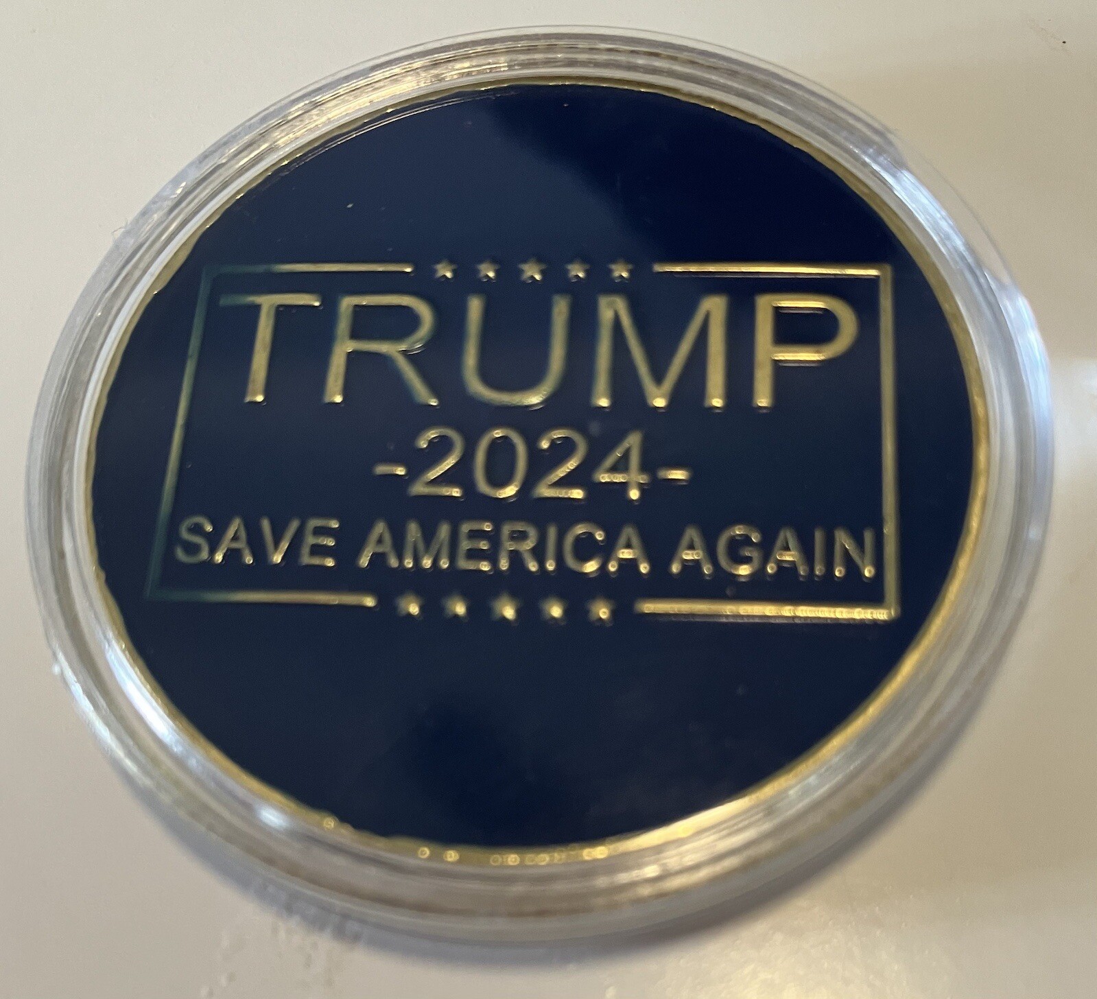 DONALD J TRUMP -Gold And Blue – 2024 -Save America Again