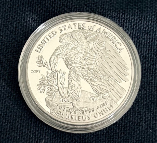 DIME ROUND ONE OUNCE COPY