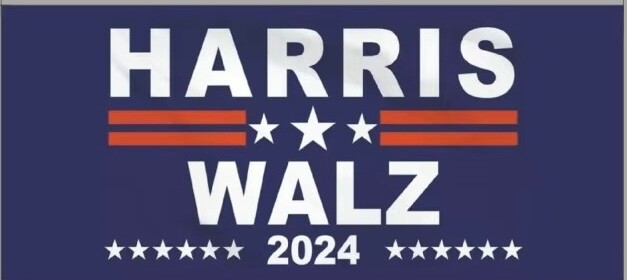 HARRIS WALZ 2024 BLUE Bumper Sticker | Vinyl 9×4 Pack 3!