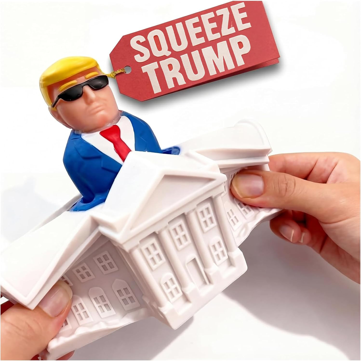 Donald Trump Pop-Up White House Squeeze Toy – Funny Trump Gift for Secret Santa,