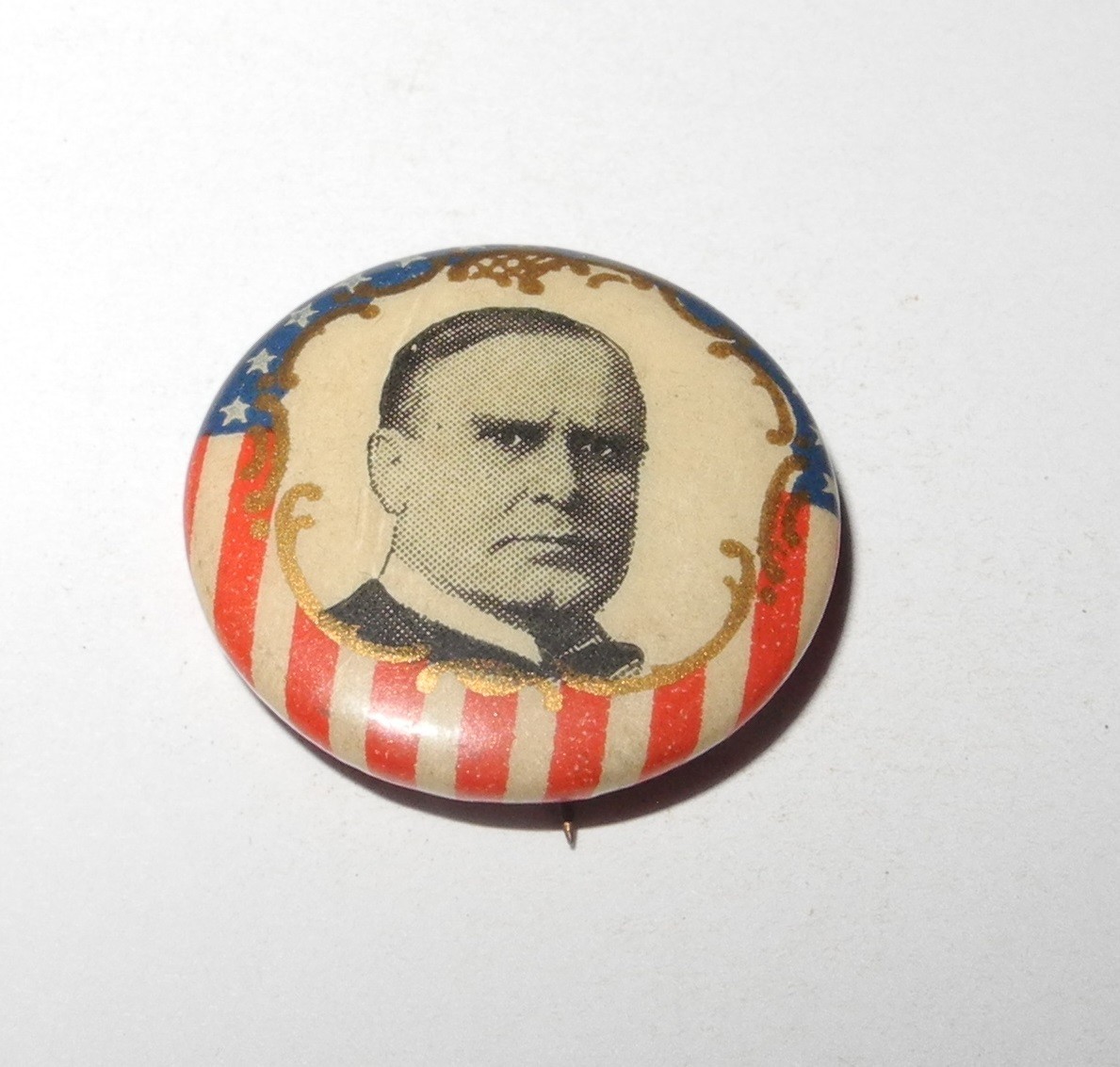 1896 William McKinley Political Campaign President Election Button 7/8″ Pin