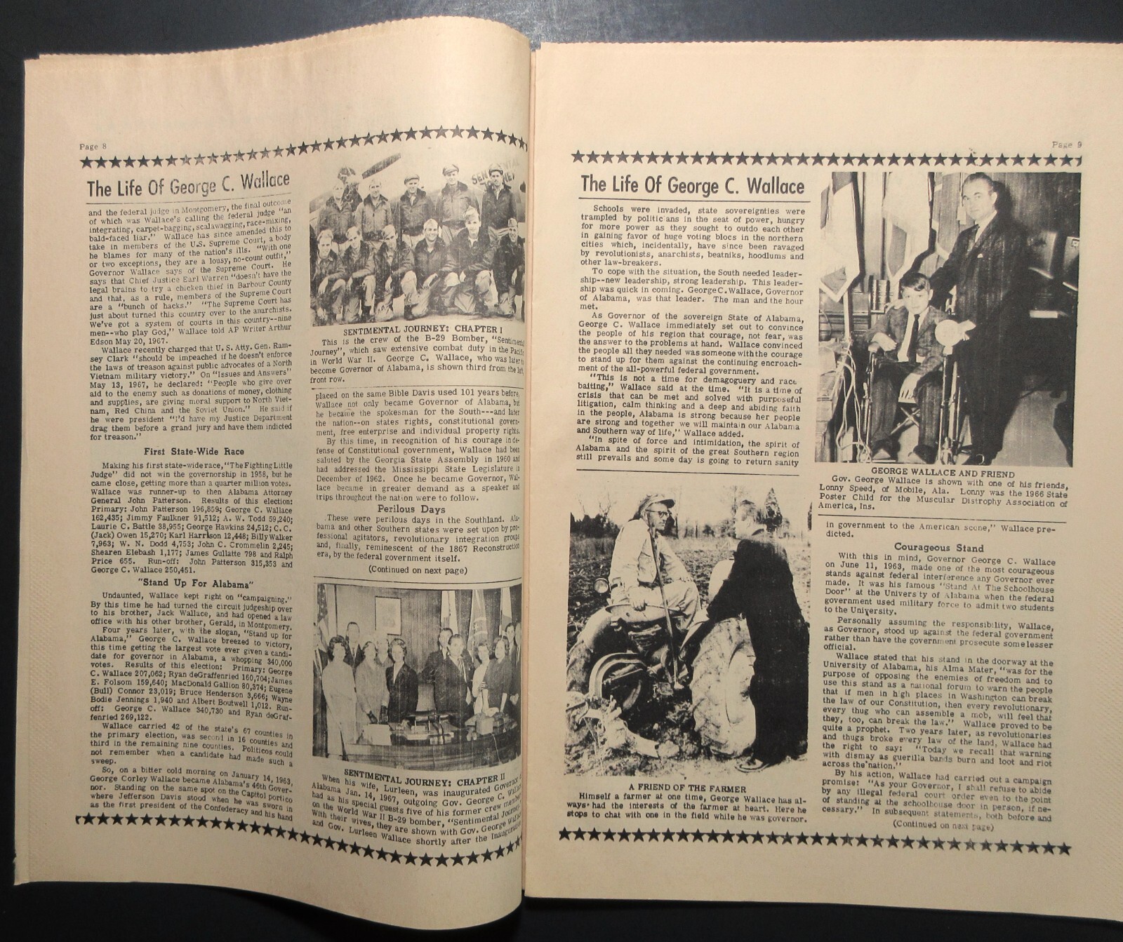 1968 Publication For the Wallace For President Campaign – Life of George Wallace