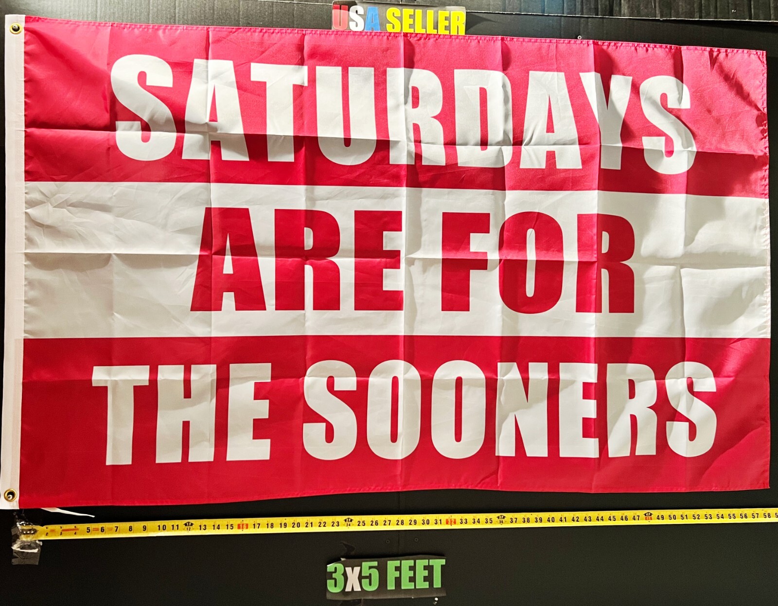 Football Flag FREE SHIPPING Oklahoma Sooners NFL Man Cave Beer USA Sign 3×5′