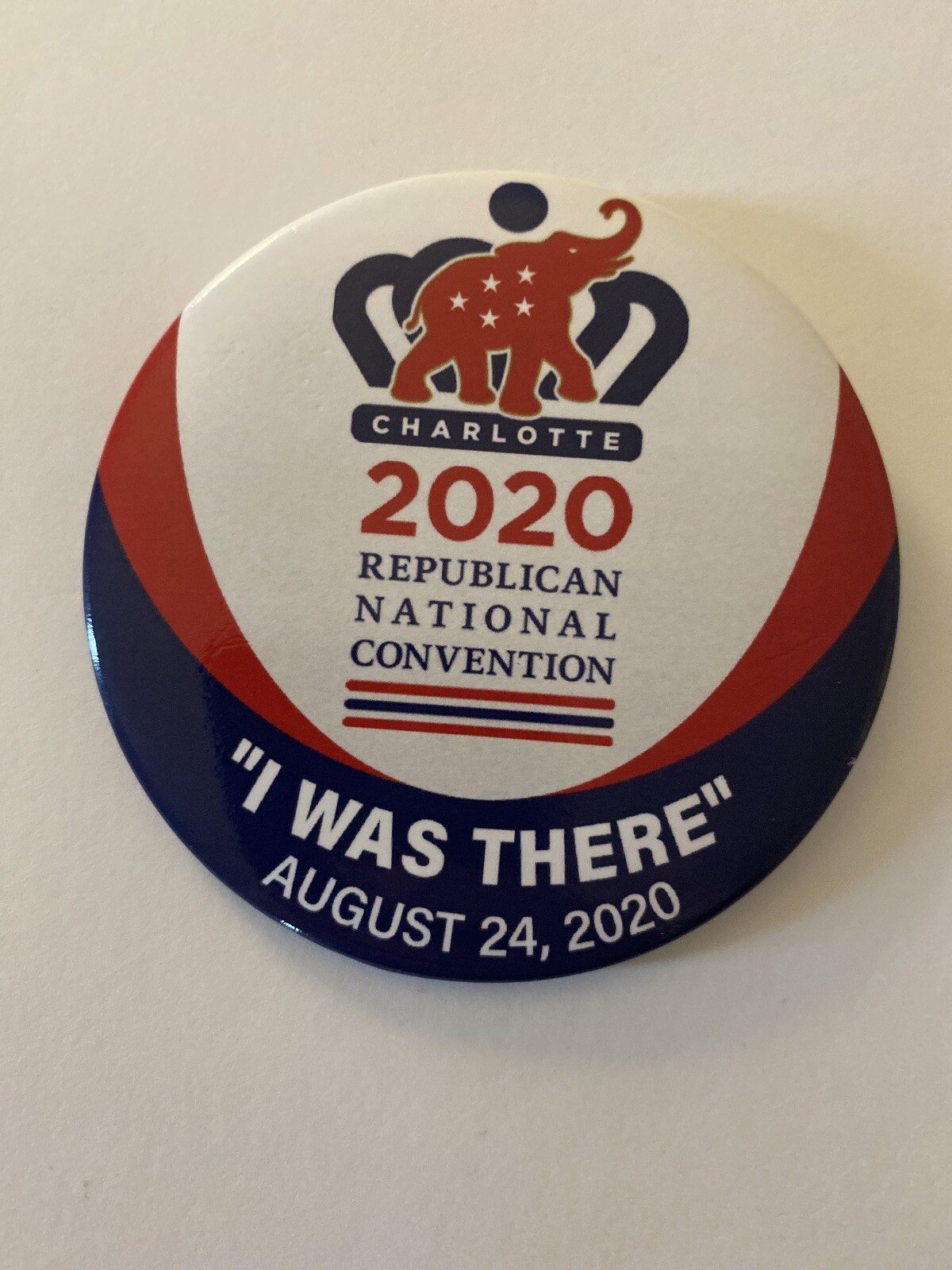2020 Republican National Convention Donald Trump 3″ Button “I was there” Pin