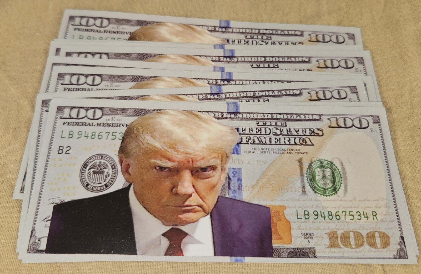 10 Donald Trump FUNNY 100 Dollar Bill Memorabilia Not Legal Tender FAKE #2