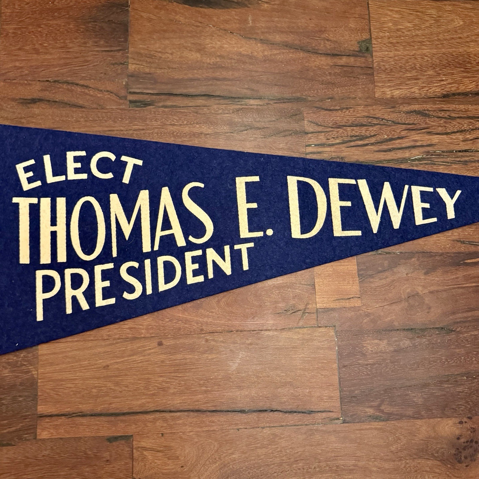 Rare Elect Thomas Dewey Historic Presidential Campaign 1944/1948 Felt Pennant