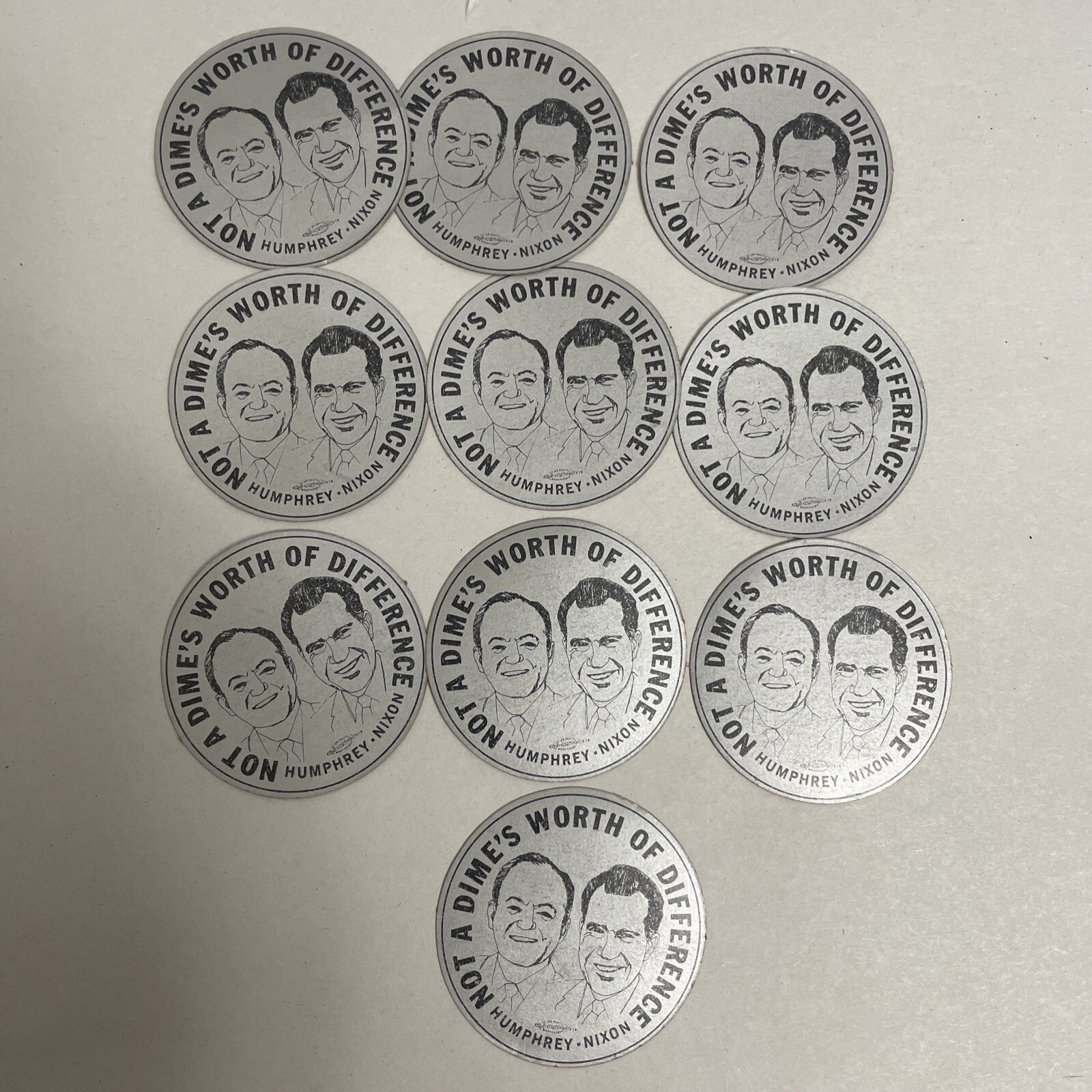 1968 Presidential Election Political Paper Coins Wallace Anti Nixon Humphrey 2″