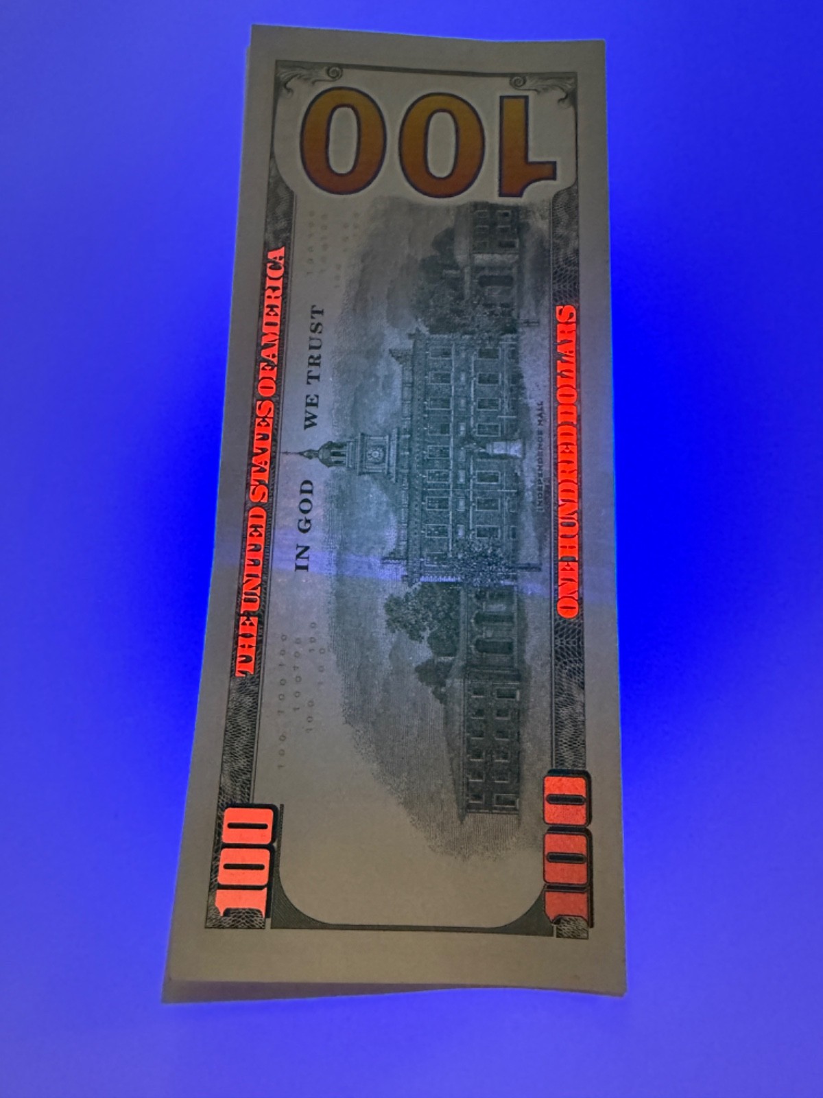Donald Trump BTC President, 10 X One Hundred Dollars, 2025 NOVELTY Bill, UV Pass