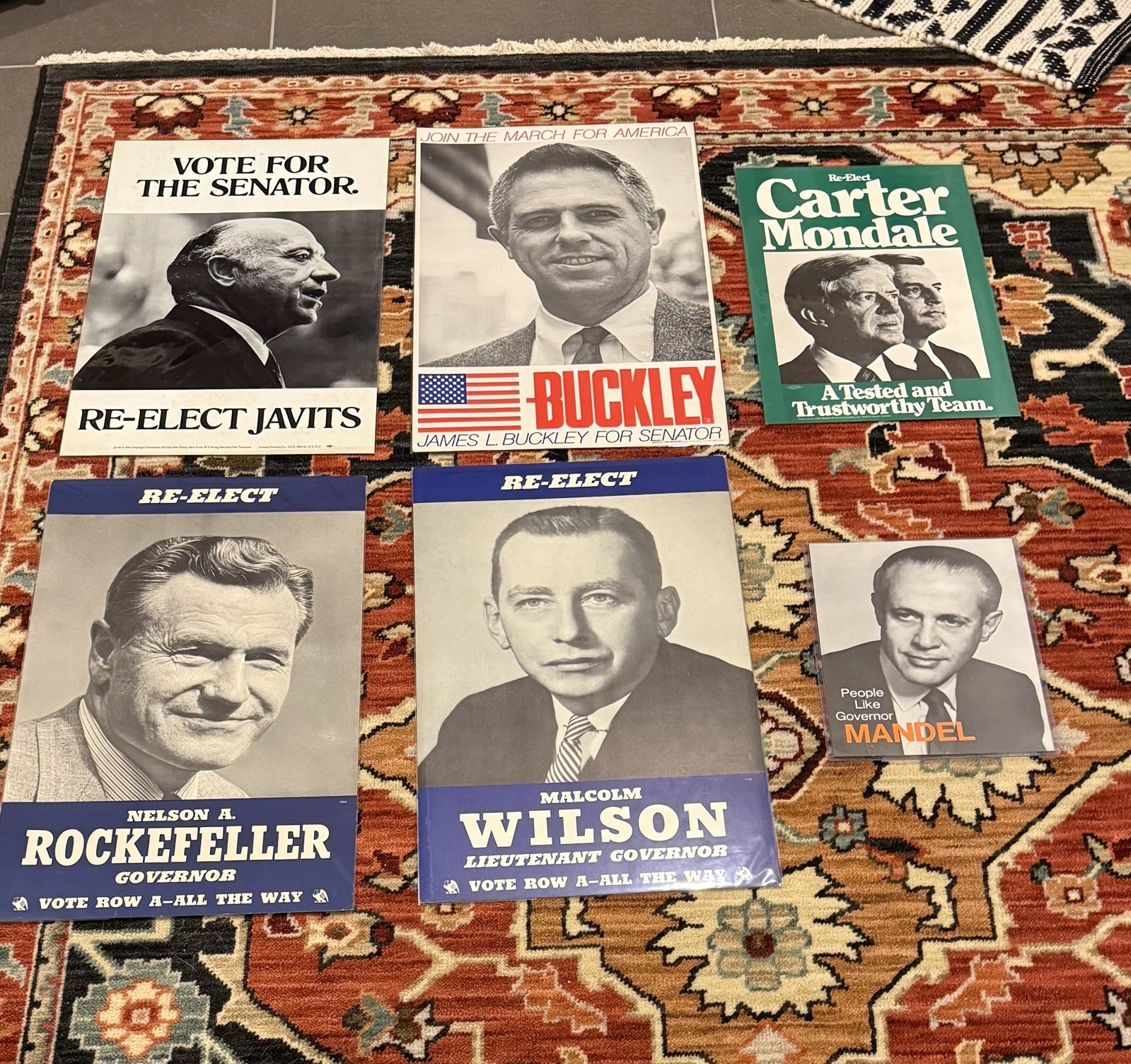 1970s Republican/Democrat President, Governor, and Senate Campaign Posters