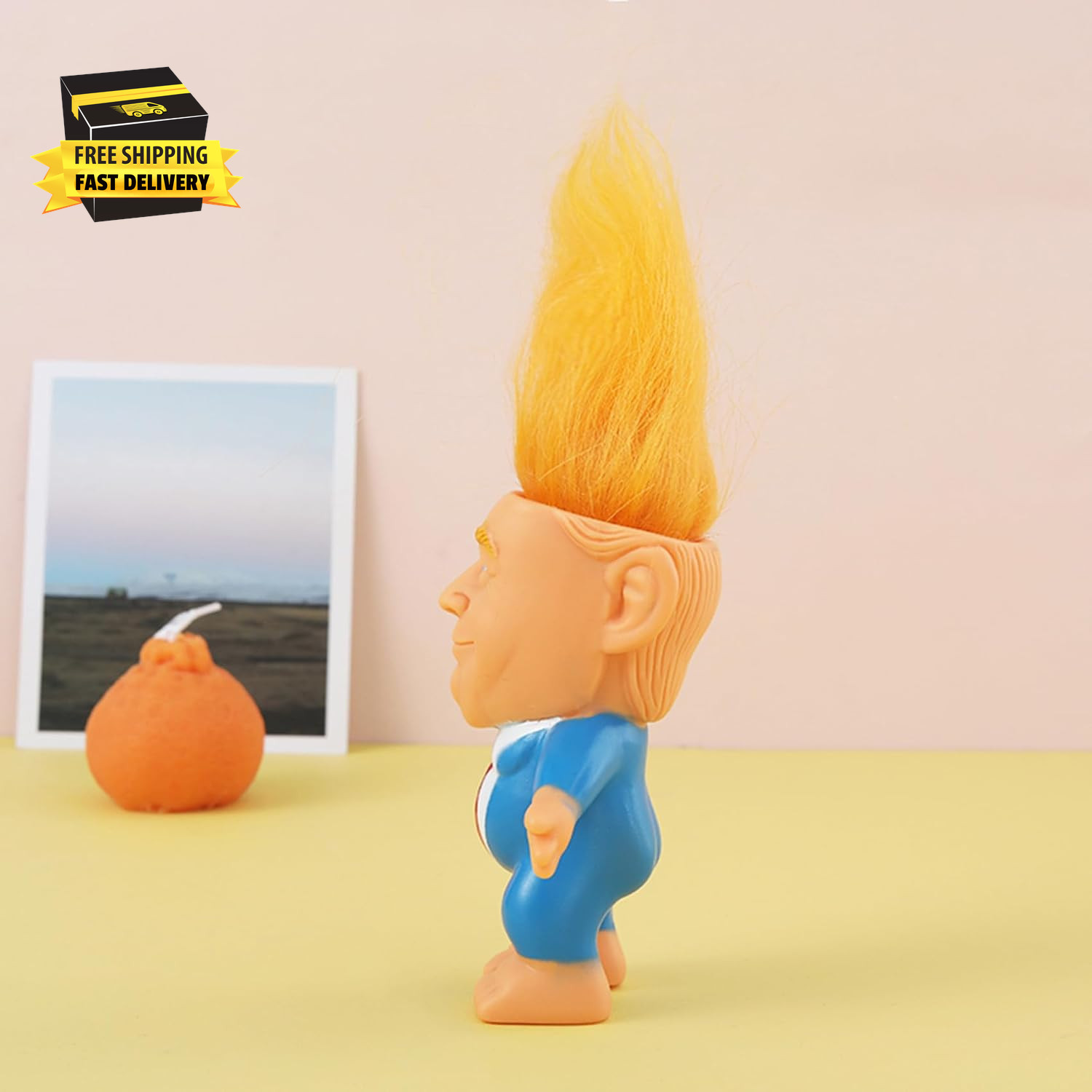 Donald Trump Toys Cute Rubber Troll Doll Toy Trump 2025 Take America Back, Troll
