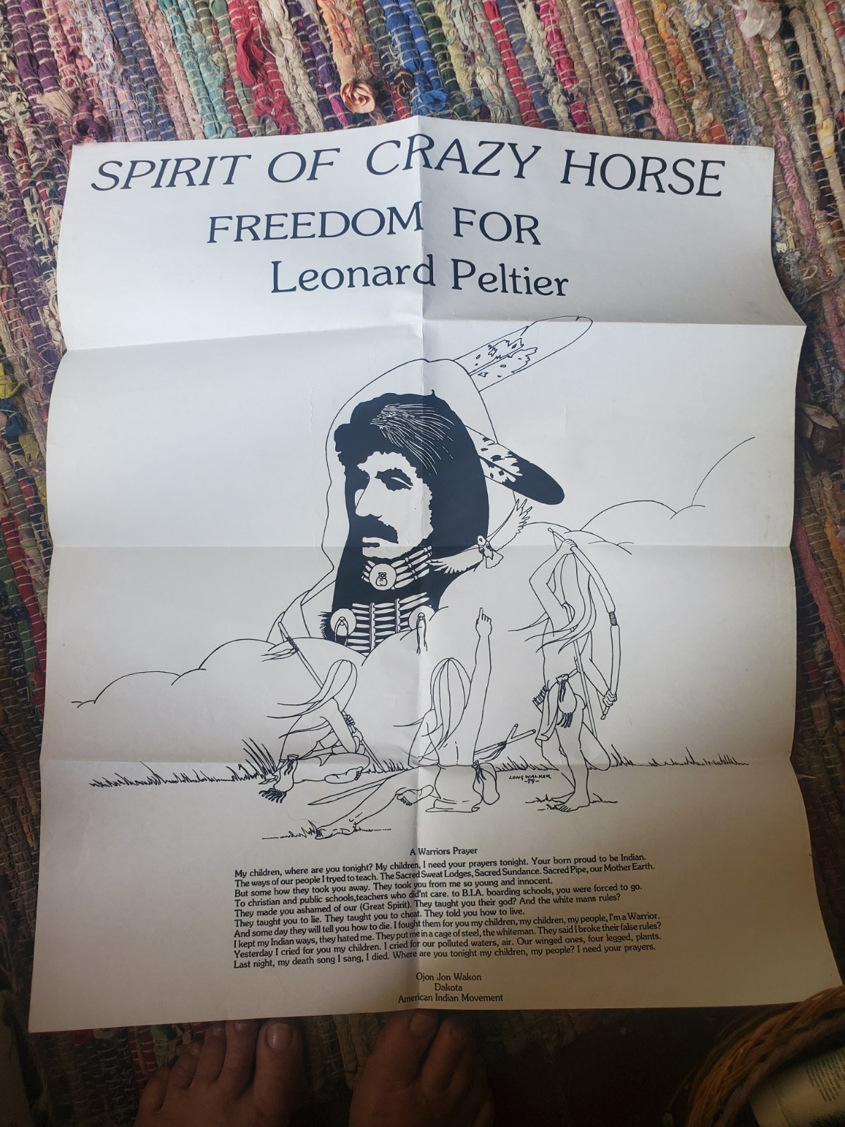Leonard Peltier 1995 Freedom Calendar Patch Bumper Sticker & Poster