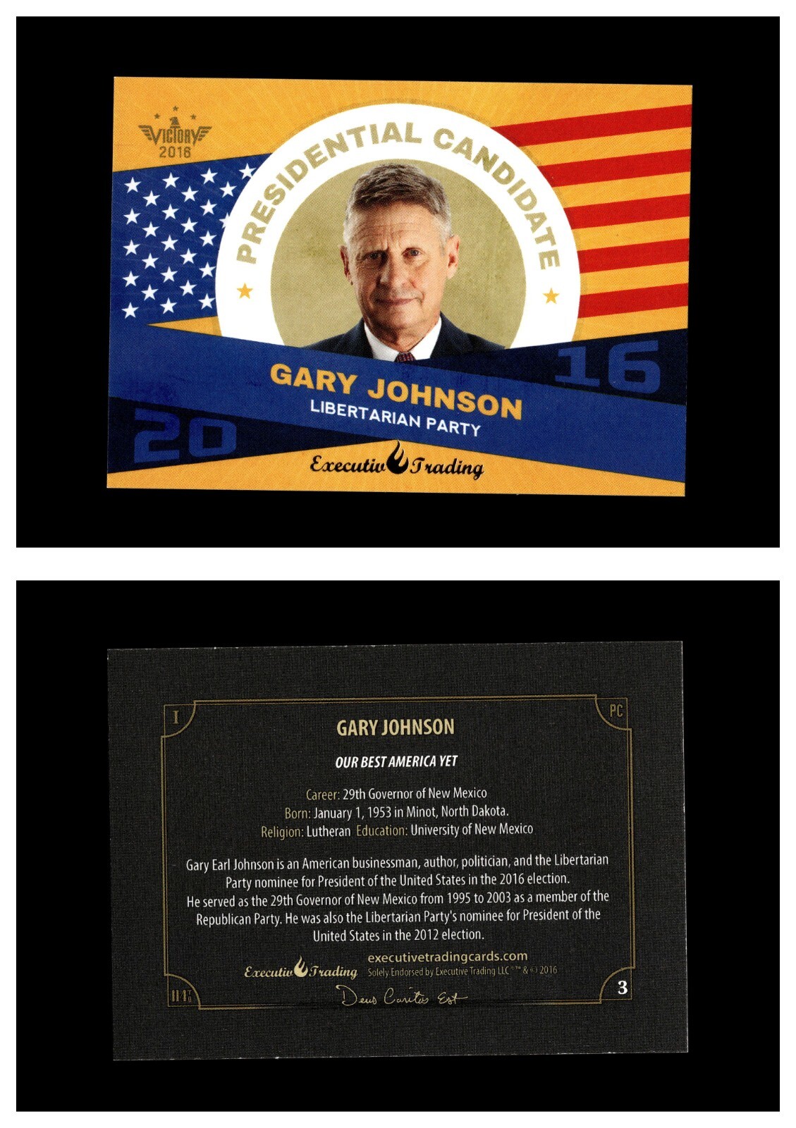 2016 Victory Political Executive Trading Cards Donald Trump Hilary Clinton /200