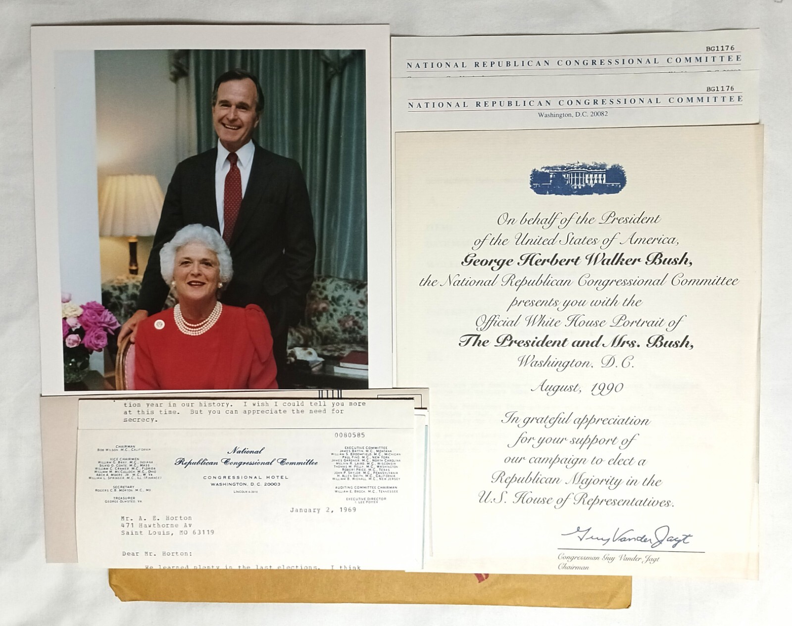 Vintage Republican Fund Raising Gift and Misc. Papers 1990 George Bush Sr.