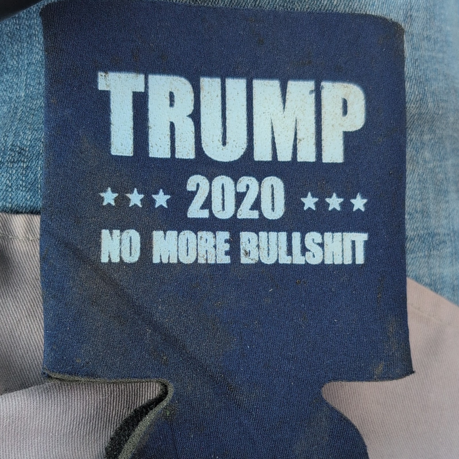 Donald Trump 2020 “NO MORE BULLSHIT” Neoprene Can Cooler Koozie Blue