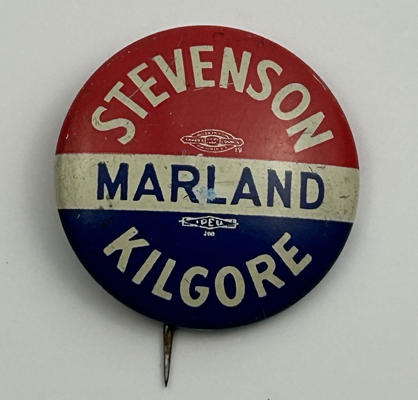 1952 Stevenson Marland Kilgore Political Campaign Pin Button – West Virginia I-2