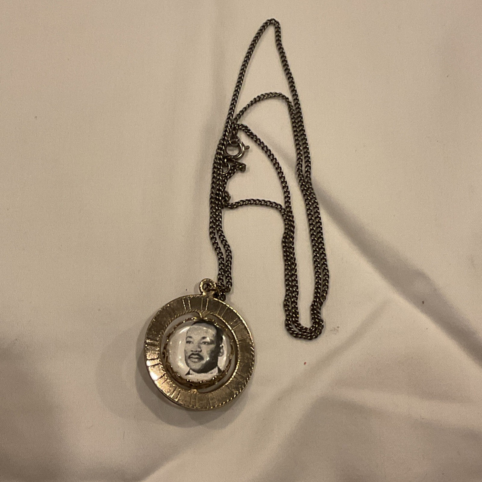 MLK/Martin Luther King Jr & RFK/Robert Kennedy Rotating Necklace FREE SHIPPING