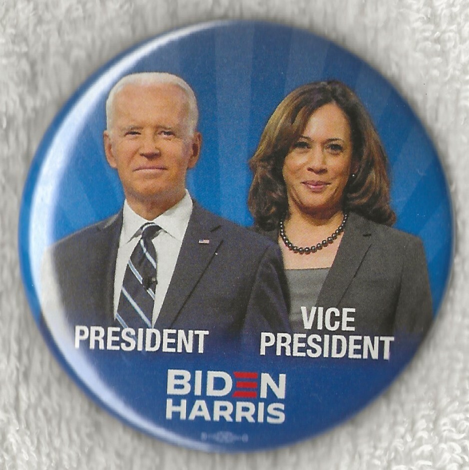 2020 Joe Biden & Kamala Harris 2-1/4″ / Presidential Campaign Button(Pin37)