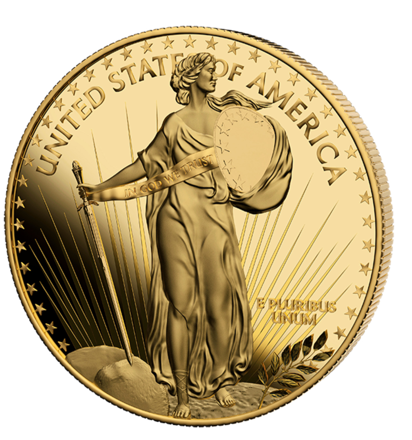 2021 Trump Patriot Gold MAGA Coin – Standing Liberty In Velvet Gift Box