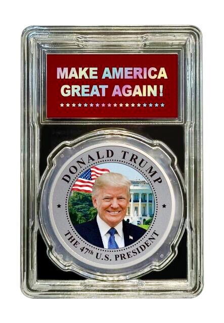 USA 2025 Donald Trump Silver Plated Commemorative – 47th President of the US