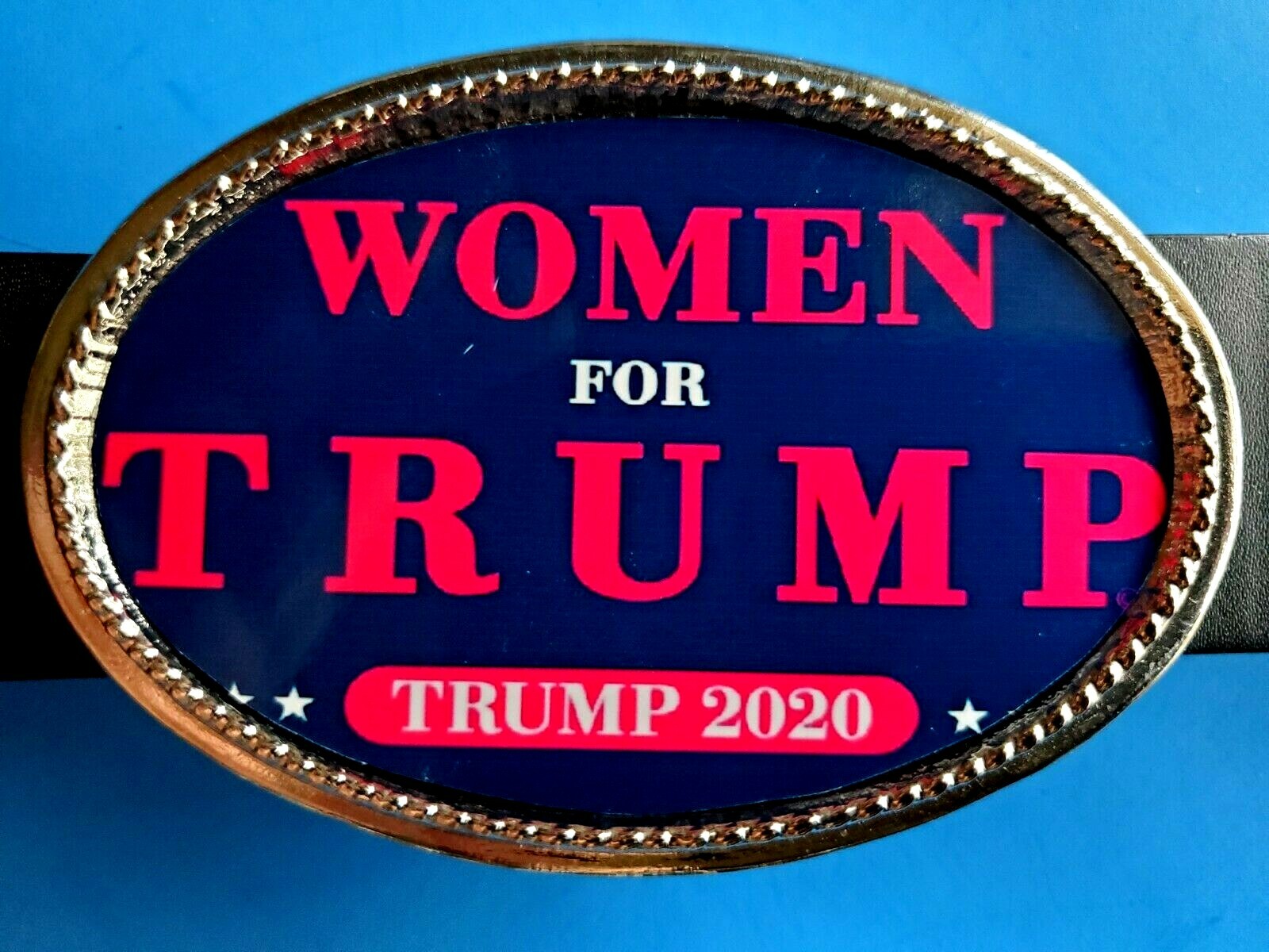 “TRUMP” WOMEN FOR TRUMP 2020 Epoxy Belt Buckle – KEEP AMERICA GREAT – NEW!