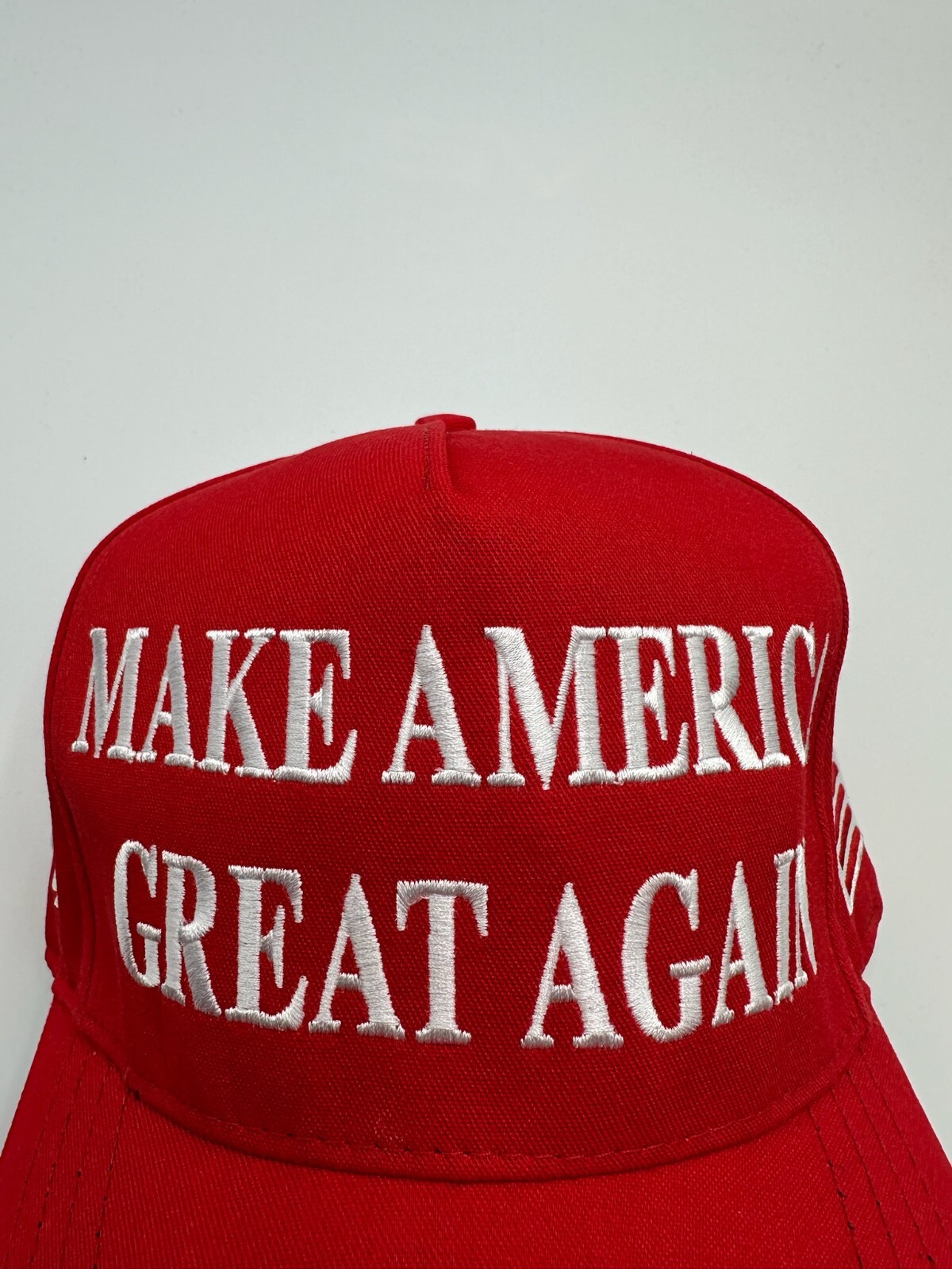 Authentic Cali-Fame MAGA 45-47 Trump Red Made In America Trucker Hat One Size