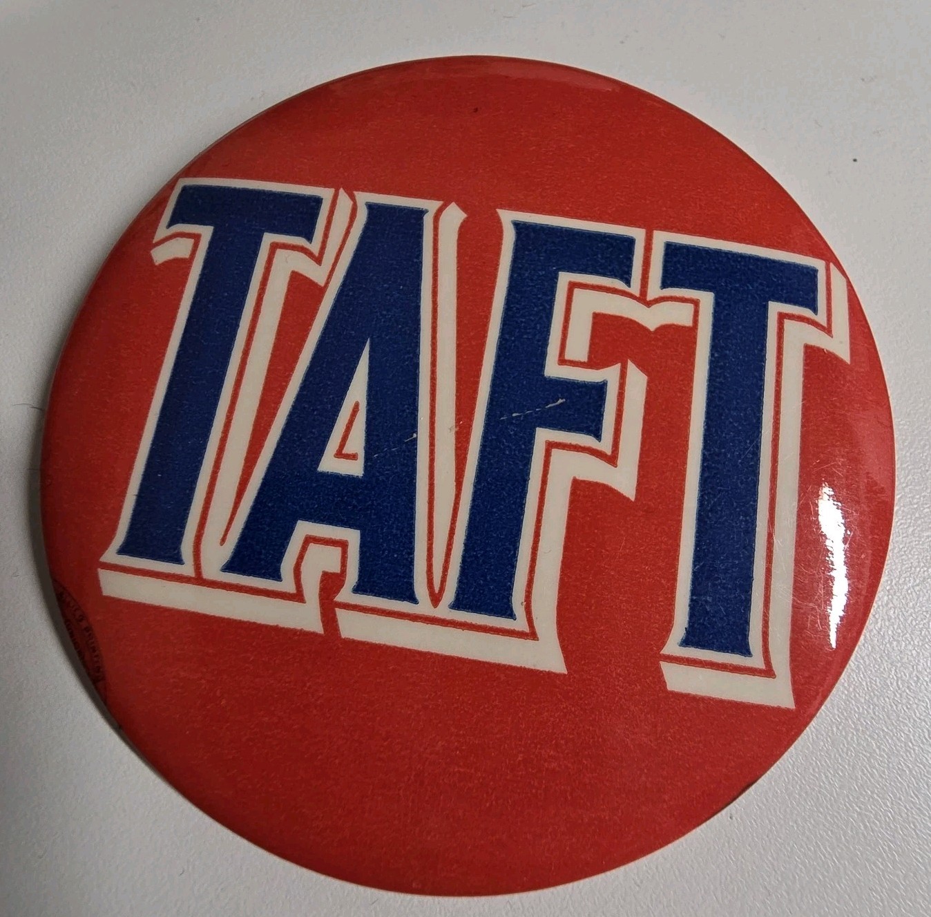 Robert Taft Button 1952 Campaign Ohio Republican Hopeful Replica 3.5 in
