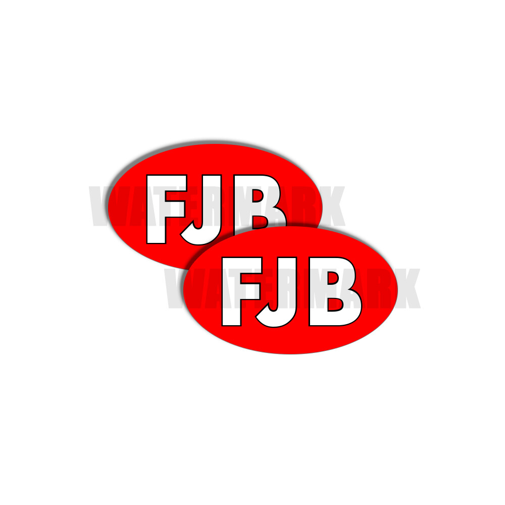 FJB – ANTI BIDEN Funny Bumper Sticker Decal FU JOE 46 D& 5in x 3in 2 Pack Ovals