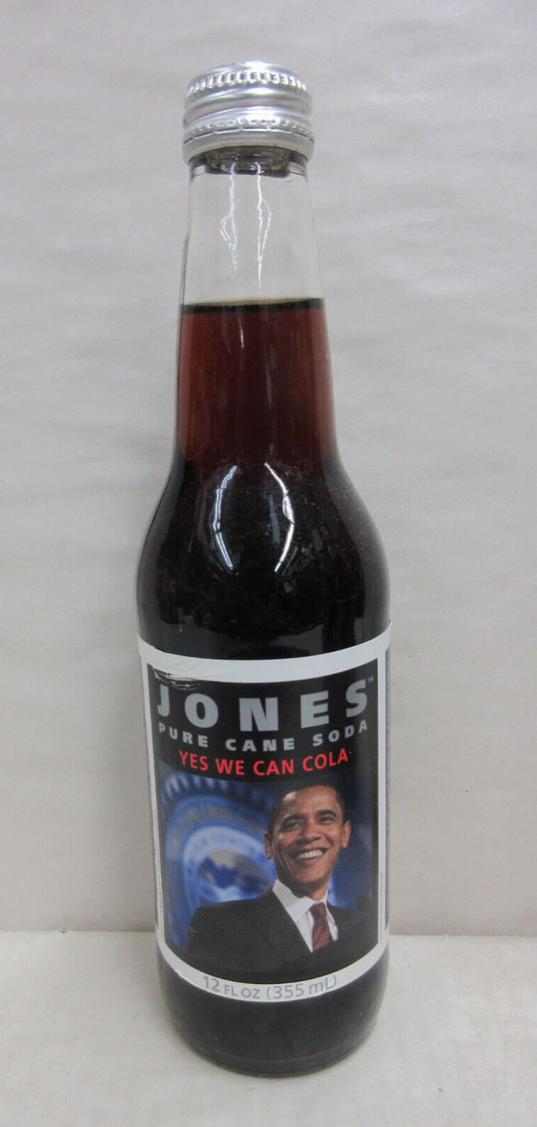 2008 Presidential Campaign Jones Soda Obama Yes We Can Cola 12oz UNOPENED SEALED