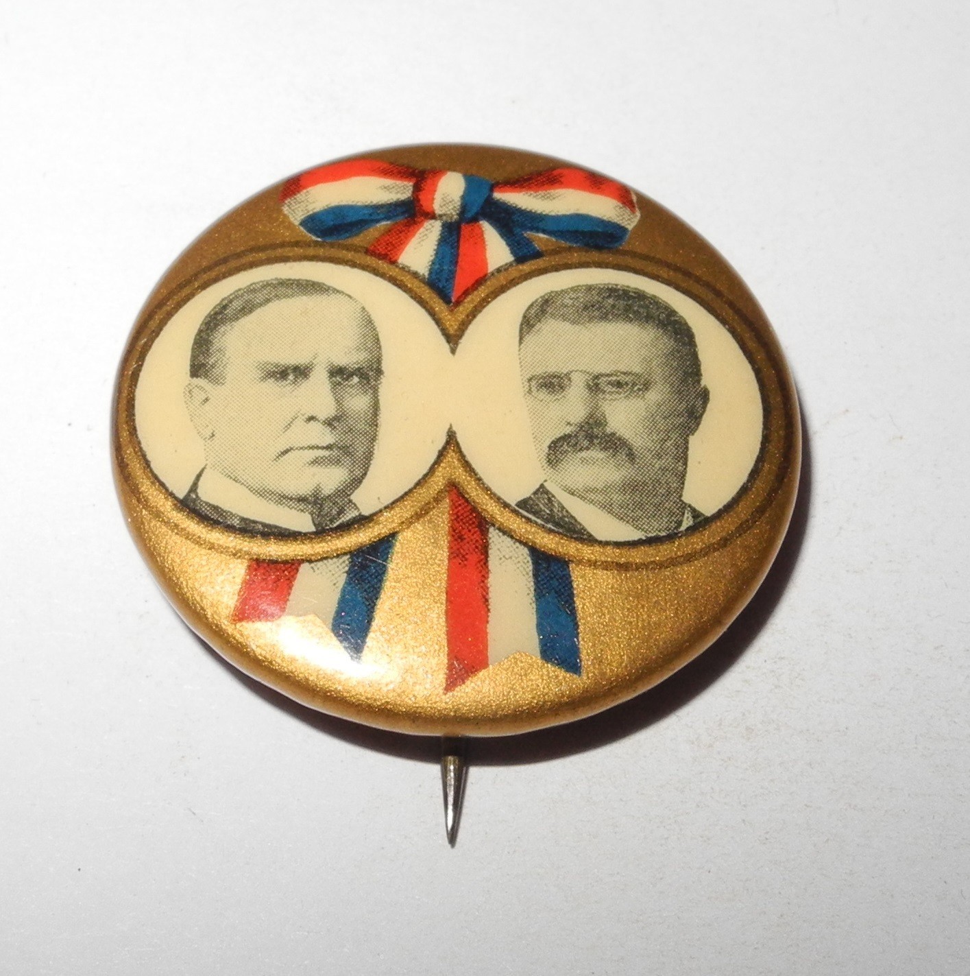 1900 MCKINLEY & ROOSEVELT Political Campaign President Election Button 1.25″ Pin