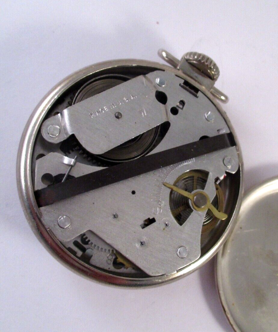 RARE Vtg 1976 JIMMY CARTER WALTER MONDALE CAMPAIGN Advertising POCKET WATCH RUNS