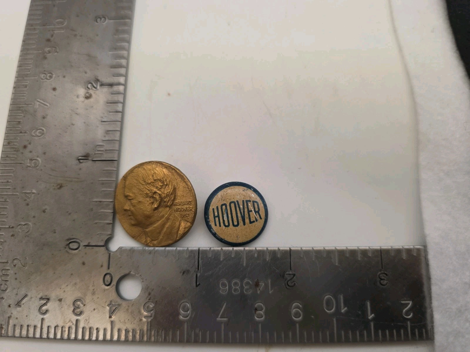 1928 Herbert Hoover Gilt Bronze Campaign Pin / Button – Medallic Art Co & Pin