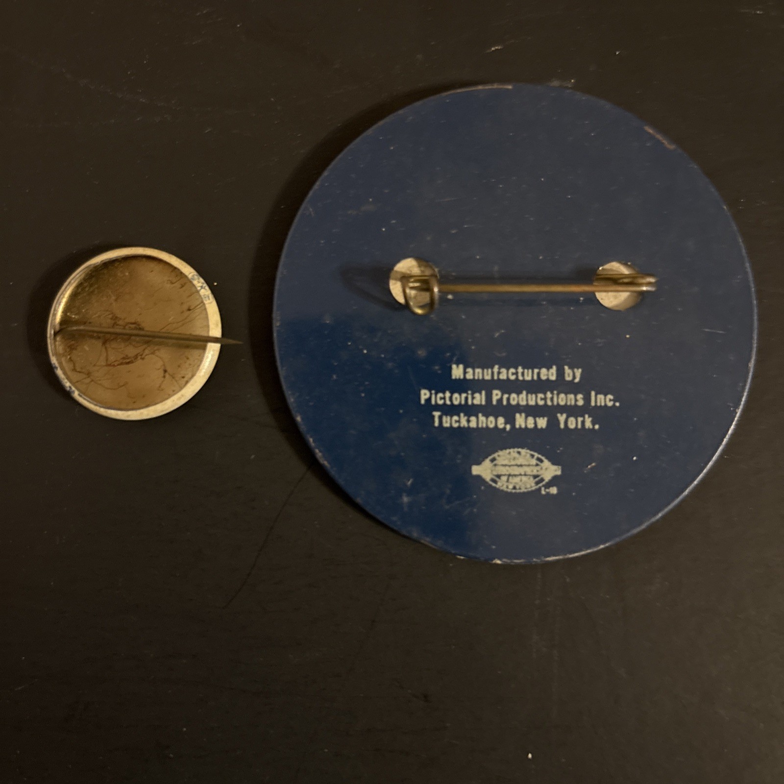 1952 Dwight Eisenhower Flasher Button Win With Ike Pictorial Productions +2