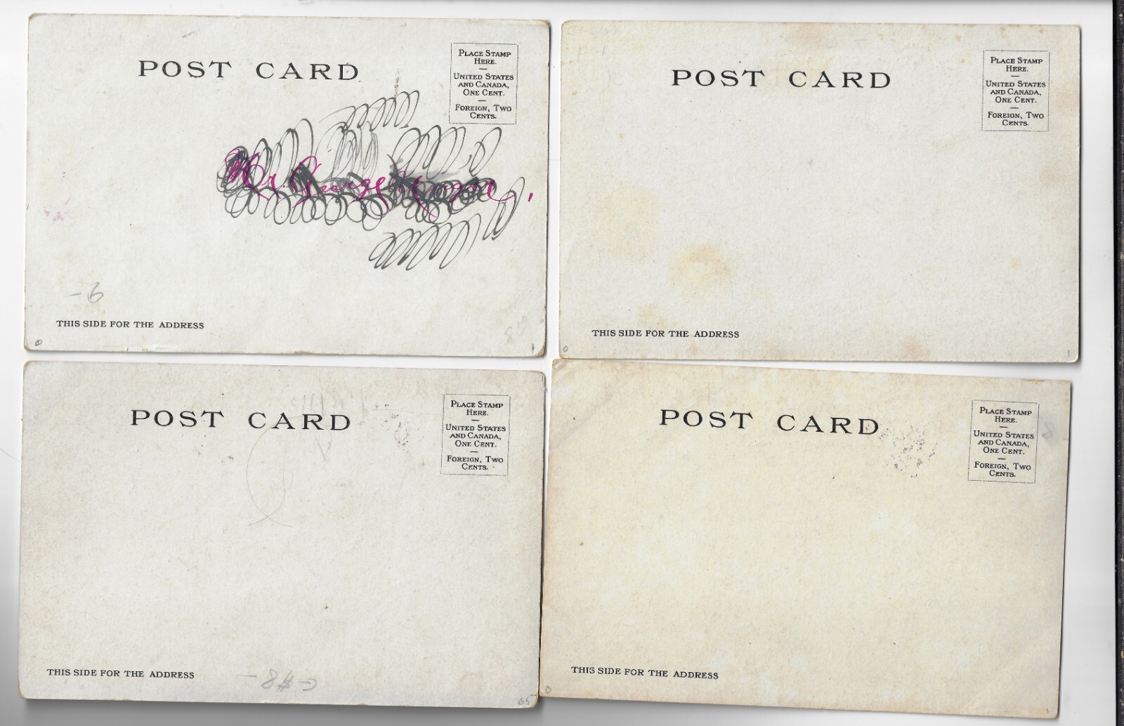 Matched Pairs Taft Sherman & Bryan Kern Post Election Postcard Sets W Presidents