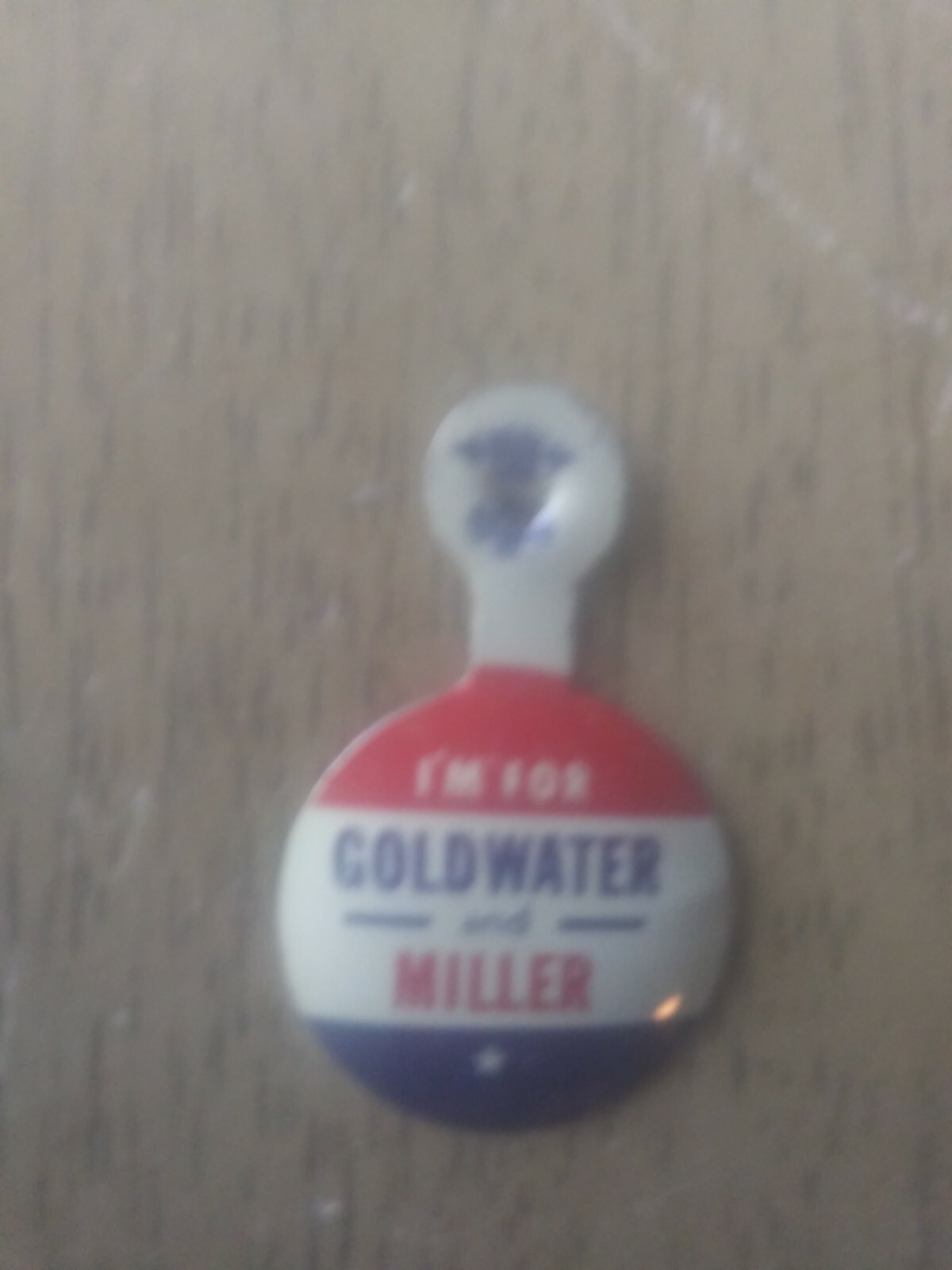 1964 Barry Goldwater Tab Pin Back Campaign Button presidential Miller