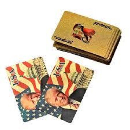 President Donald Trump GOLD Plated Playing Cards GOP Collector’s Edition New