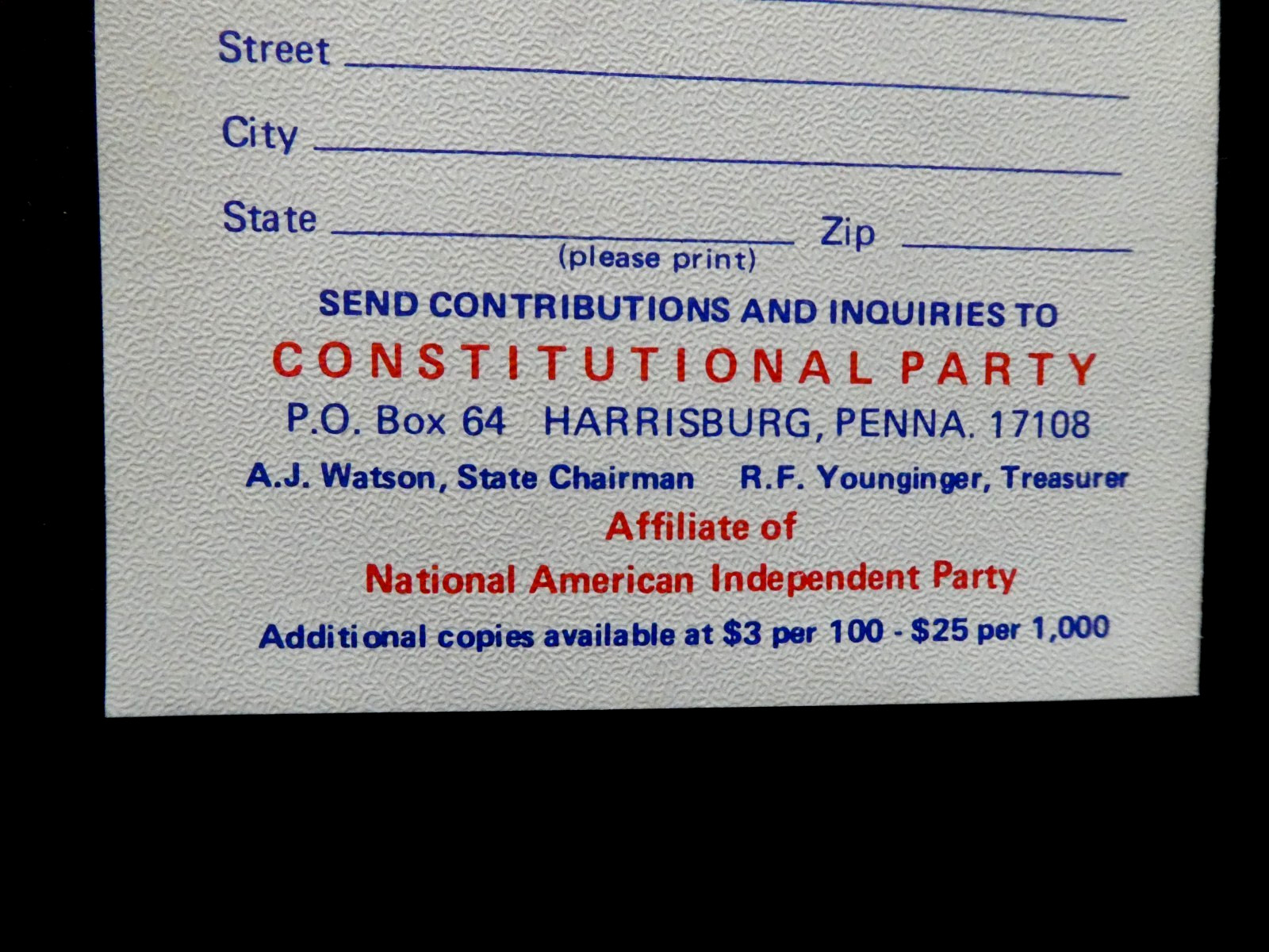 1976 Lester Maddox For President Brochure Cards Georgia Governor segregationist