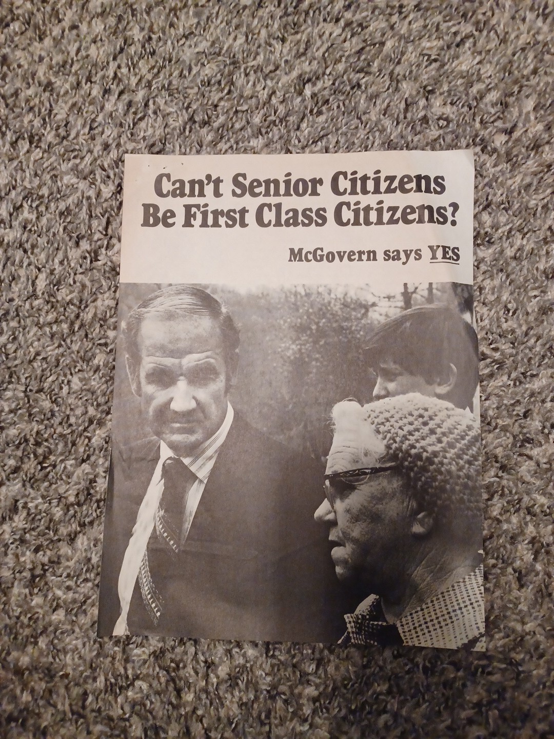 Can’t Senior Citizens be first class Citizens? McGovern Says YES Pamphlet