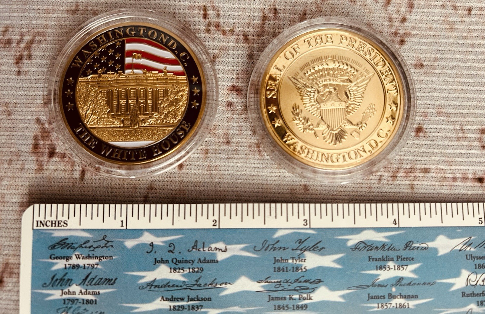 The White House Coin _ Seal of the President, Presidential Seal – Gold Round 2”
