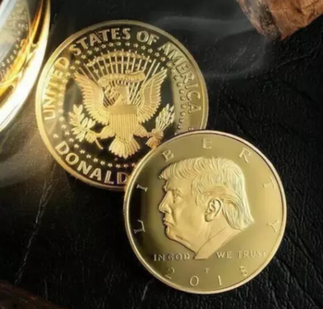 Trump 2018 Gold Plated Challenge Coin 45th President of the United States