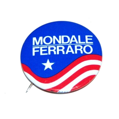 1984 WALTER MONDALE GERALDINE FERRARO 1.5″ campaign pin pinback button president