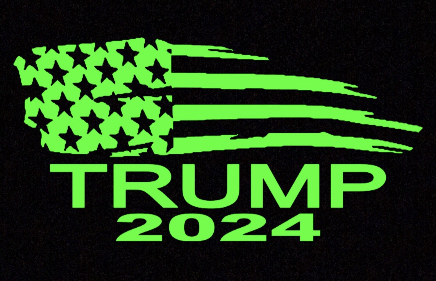 Green President Donald Trump Flag 2024 Vinyl Decal Sticker Car Truck USA