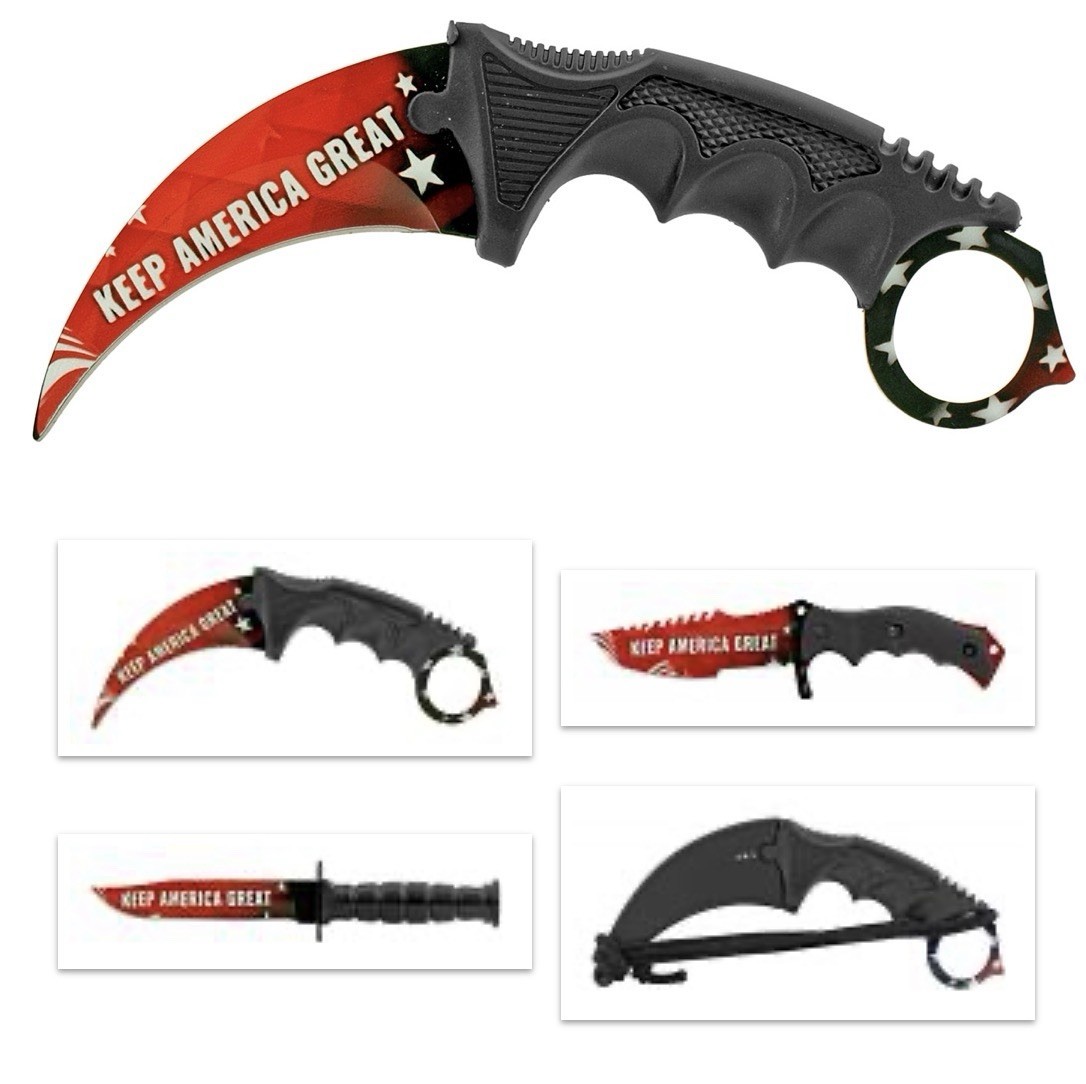 3Tactical, Hunting, & Karambit Knife-Keep America Great President Trump Patriots